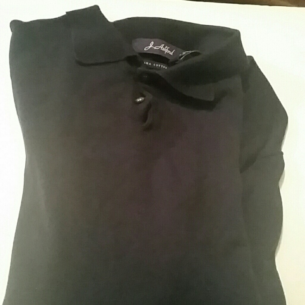 J. Ashford Navy Blue Short Sleeve Top Sz XL